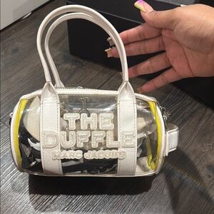 Marc Jacobs White and Yellow Mini Bag with Geometric Design